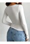 Dompuleri Fashion Long Sleeve Spider Printed White Blouse Body - 3