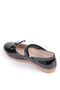 Bow Girls' Casual and Evening Dress Ballerina Shoes Black Patent Leather - 3