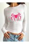 Dompuleri Fashion Long Sleeve Spider Printed White Blouse Body