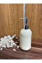 Red Ceramic Ala Collection Silvery Beige Single Liquid Soap Dispenser - 2