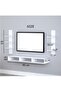 Modern Wall-Mounted TV Shelf with Storage Black - 3