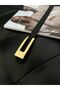 Design Thin Black Women's Belt with Gold Buckle, Coat Belt, Shirt Belt, Dress Belt - 5