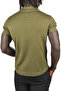 Men's Khaki Embossed Dot Patterned Slim Fit Lycra Short Sleeve Combed Cotton Shirt 2403223 - 5