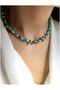 Women's Turquoise and Real Pearl Natural Stone Design Necklace - 2