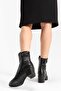 100% Genuine Leather Black Women's Boots - 5