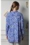 Women's Long Sleeve Printed Viscose Shirt - 3