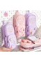 Large Capacity 3 Layer School Bag with 6 Pockets - Shaped Pencil Case - 6