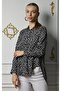 Women's Long Sleeve Printed Viscose Shirt - 2