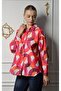 Women's Long Sleeve Printed Viscose Shirt - 2