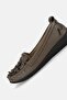 Women's Mink Color Genuine Natural Leather Daily Flat Shoes - 6
