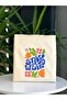 Stay Weird Raw Canvas Shoulder Bag