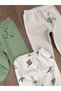 Newborn Organic Cotton Baby Girl Pants Set of 3 - 5