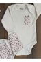 Newborn Organic Cotton Baby Girl 3-Piece Bodysuit with Snap Fasteners - 4