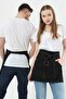 Black Half Apron Kitchen Apron Waterproof Barista Waiter Florist Apron - 6