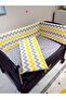 70x110 Baby Sleeping Set with Mosquito Net Zigzag Pattern 12 Pieces Compatible with Park Cribs (crib Not Included) - 6