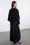 Black Stone Embroidered Cape Detail Evening Dress Tctss24Db00077 - 5