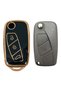 Luxury Fiat Linea, Fiorino Ducato, Boxer, Jumper Switchblade Nano Black Gold Color Key Case - 2
