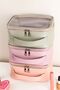 Women's 3 Pieces Multi-Purpose Bag Transparent Cosmetic Travel Suitcase Makeup Bag - 5