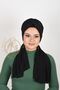 Black Plain Humor Sandy Fabric Ready Shawl /bone - 2