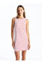 Lcw Vision White Striped Crew Neck Striped Women's Dress (S4)