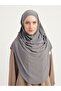 عمامة رمادية عملية طويلة مطوي جاهزة Hijab - 3