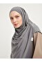 عمامة رمادية عملية طويلة مطوي جاهزة Hijab - 4