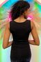 Slim Fit / Slim Fit Crystal Stone Lip Printed Cotton Sleeveless Women's Athlete - 5