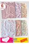 Tutku Girls' Underwear with Gift - 6-Piece Set of Patterned Viscose Girls' Undershirts with String Straps