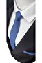 Indigo Blue - Anthracite Gray - Claret Red Color 3-Piece Dobby Tie and Handkerchief Set - 2