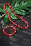 Coral Necklace Coral Bracelet Set Steel Wire Steel Clip Steel Ring Steel Chain Natural Stone Set - 2