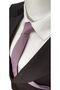 Red - Plum - Lavender Color 3-Piece Dobby Tie and Handkerchief Set - 4