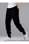 Unisex Black 2 Thread Ribbed Jogger Sweatpants