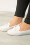 White Orthopedic Sole Soft Women's Ballerina Shoes - 2