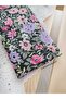 Poplin Fabric Spring Floral Black Background 100% Cotton 50X170 cm (1 Piece) - 2