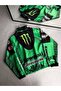 GReen kawa Unisex PRinted Digital Design ZippeRed Raincoat and WindbReakeR Set - 2
