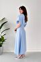 Midi Length Dress with Slit and Belt Detail - 2
