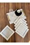 6 Pieces of Antique openwork handcrafted coffee side presentation cocktail napkin - 3