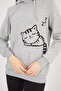Trendy Clothing Print Oversize Hooded Sweatshirt - 2