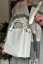 Handmade Large Size 5 Compartment Braided Casual Model Women's Shoulder Bag - 4
