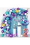 2 Year Old Rainbow Foil Mermaid Luxury Balloon Chain Birthday Party Set Decoration - 3