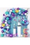 5 Years Old Rainbow Foil Mermaid Luxury Balloon Chain Birthday Party Set Decoration - 2