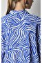 Women's Long Sleeve Printed Viscose Shirt - 4