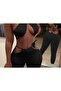 High Waist Low-Cut Side Lace-Up Leggings - 2