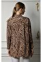Women's Long Sleeve Printed Viscose Shirt - 3