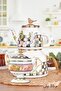 Enameled Teapot and Sugar Bowl Set Paradise