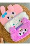 new sanri kawaii kuromi my melody cinnamoroll plush pencil holders colorful cottony surface washable - 3