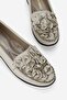 Women's Beige Genuine Natural Leather Daily Flat Shoes - 5