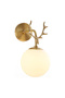 Opal White Glass Deer Patterned Antique Color Sconce - 3