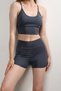Women's Anthracite High Waist Mini Shorts Boxer & Padded Rope Strap Bustier Sports Set 3080 - 7