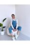 Denim Overalls Salopet Denim Long Overalls Light Blue - 4